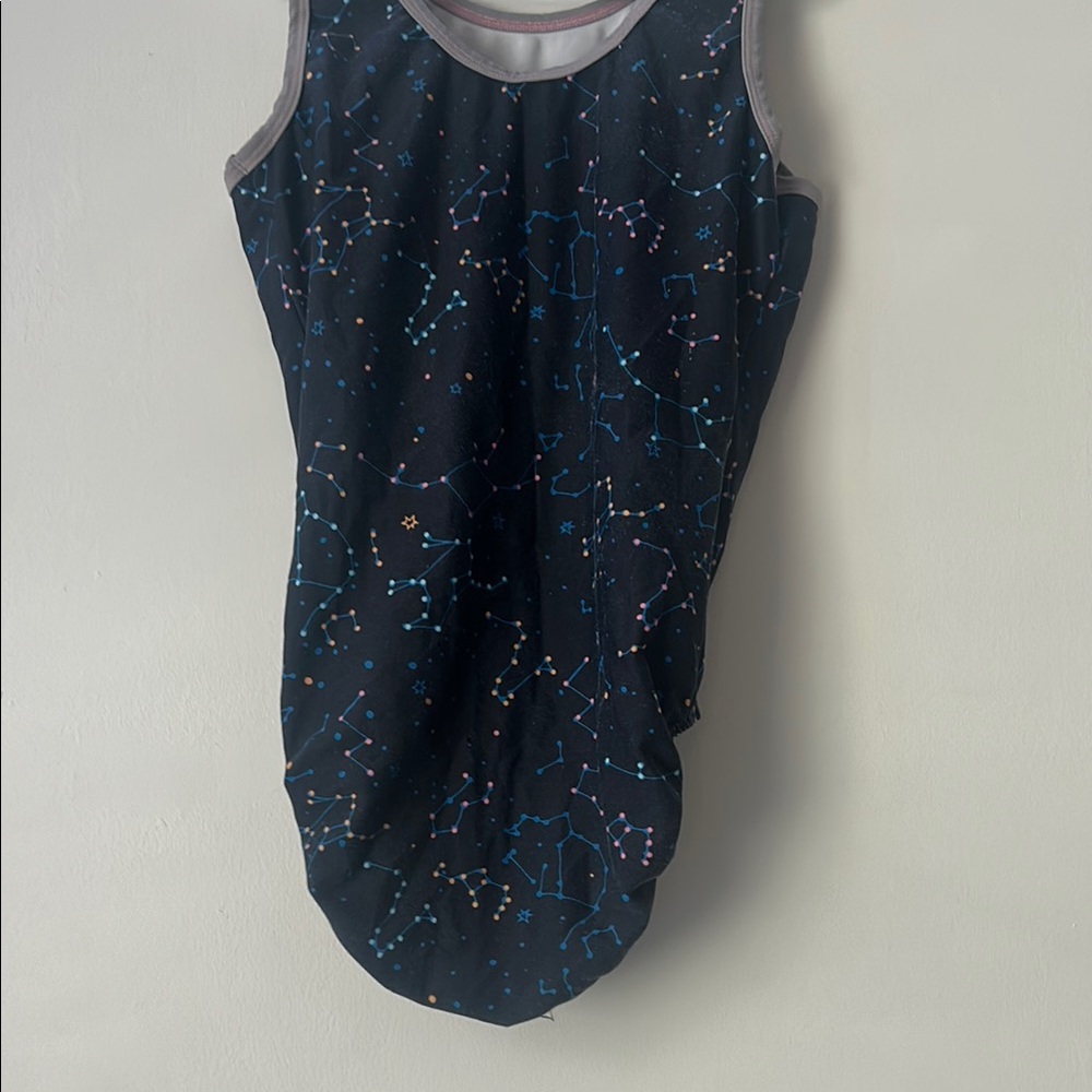 Black Constellation Print Women's Bodysuit - Picture 3 of 3